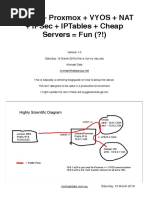 Debian + Proxmox + VYOS + NAT + IPSec + IPTables Fun