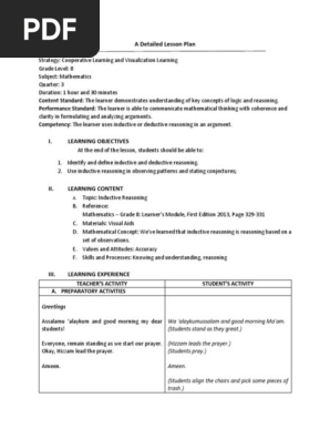 Detailed Lesson Plan