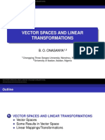 Mat 213 Vector Spaces and Linear Transformations