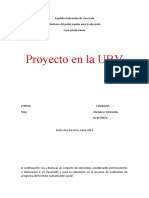 Proyecto en La UBV: Santa Ana de Coro, Junio 2021