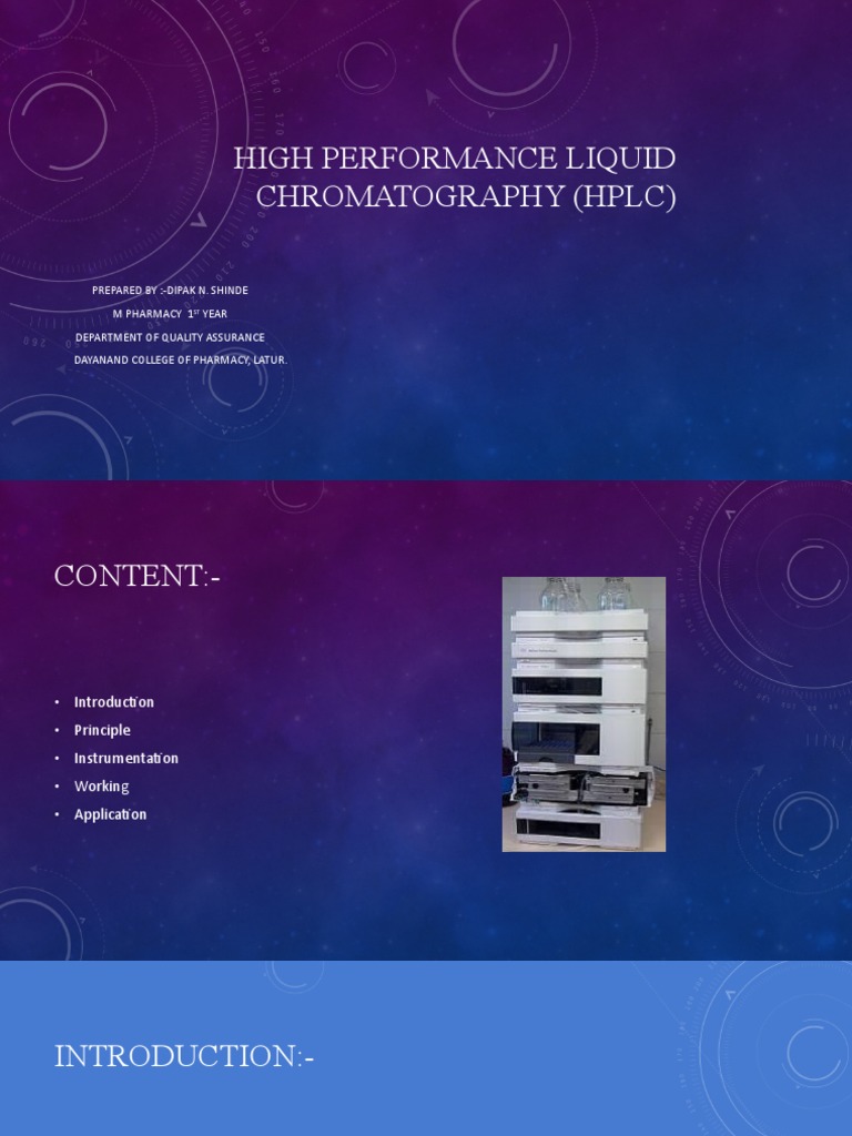 hplc powerpoint presentation pdf