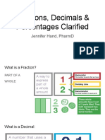 Fractions Decimals Percentages Clarified