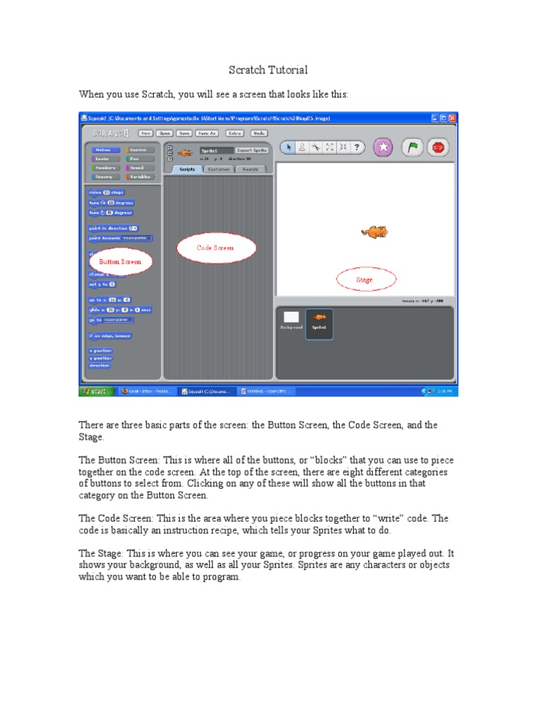 Scratch Tutorial | Scratch (Programming Language) | Areas Of Computer ...