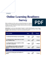 Online Learning Readiness Survey