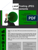 Creating and Posting JPEG Announcements