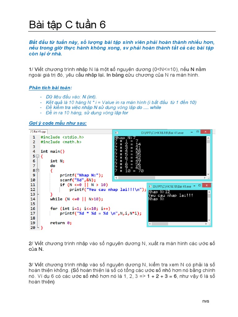 Bai Tap Tuan 6 | PDF