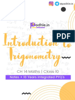 Introduction To Trigonometry Notes + PYQs