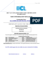 Dry Van Container Exam Information Bulletin