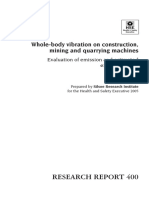 Whole-Body Vibration On Construction, Mining and Quarrying Machines - HSE 2005