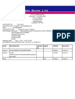 Date Description Cheque NO Debit Credit Balance