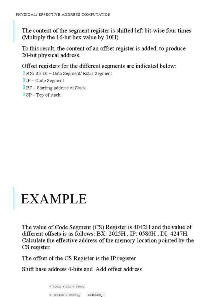 8086 Addressing Modes and Calculations | PDF | Computer Architecture ...