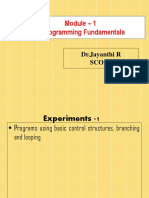 C Programming Fundamentals Module - 1