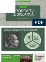 Autoritatea Legislativă: Separarea Puterilor În Stat
