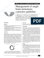 Management of Single Brain Metastasis: A Practice Guideline