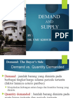 Demand Supply: BY: Dr. Umu Khouroh, Se., Msi