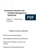 Investment Decision and Portfolio Management (ACFN 524: Chapter 5 - Performance Evaluation