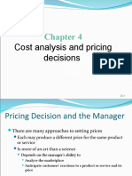 Chapter 4 Cost Analysis and Pricing Decision