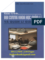 Giáo Trình Đại Cương Khoa Học Quản Lí Và Quản Lí Giáo Dục (NXB Đại Học Sư Phạm 2012) - Trần Kiểm, 230 Trang