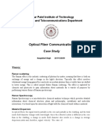 Optical Fiber Communication Case Study on Material Dispersion