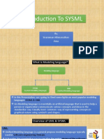 Introduction To SYSML: By, Sivaraman Athmanathan PWA
