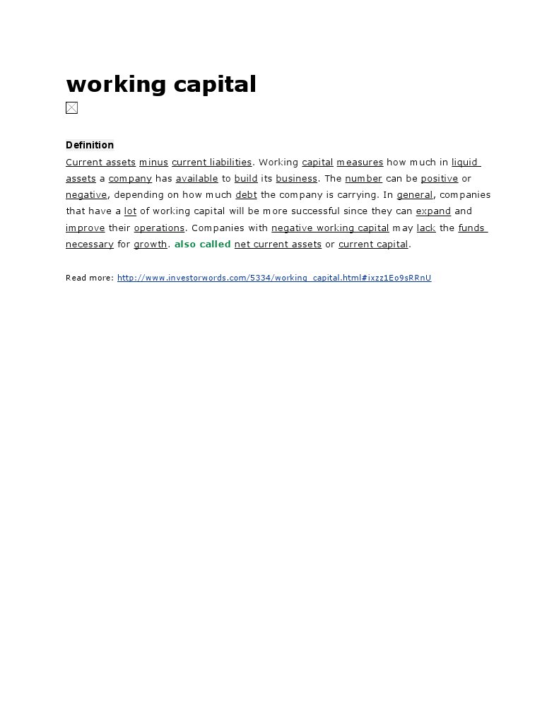Understanding Working Capital Basics | PDF