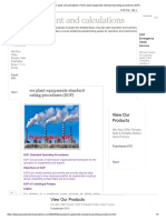 Power Plant and Calculations - Power Plant Equipments Standard Operating Procedures (SOP)