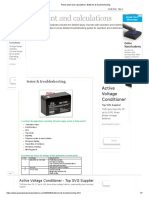 Power Plant and Calculations - Batteries & Troubleshooting