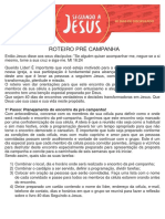 Roteiro pré-campanha de 40 dias para líderes de célula