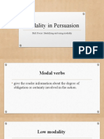 Modality in Persuasion Ppt