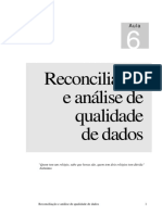 Reconciliação e análise de qualidade de dados