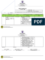 Department of Education: Weekly Learning Plan S.Y. 2021 - 2022