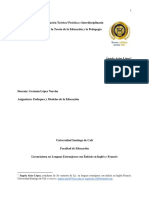 Relación Teórico - Práctica e Interdisciplinaria en La Teoría de La Educación y La Pedagogía