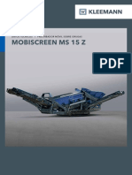 Mobiscreen Ms 15 Z: Datos Técnicos I Precribador Móvil Sobre Orugas