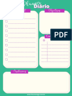 Planner Diário Checklist e Objetivos