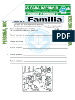 Ficha La Familia para Tercero de Primaria