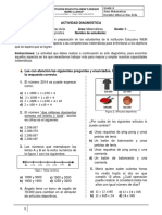 ACTIVIDAD DIAGNÓSTICA - Grado 6