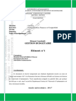 Cours Complet de Gestion Budgétaire