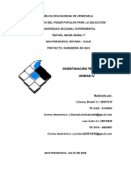 Unidad IV de Investigación Tecnológica