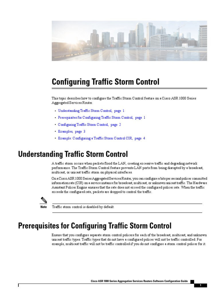 Traffic Storm Control Cisco | Configuring Traffic Storm Control – PNACAY