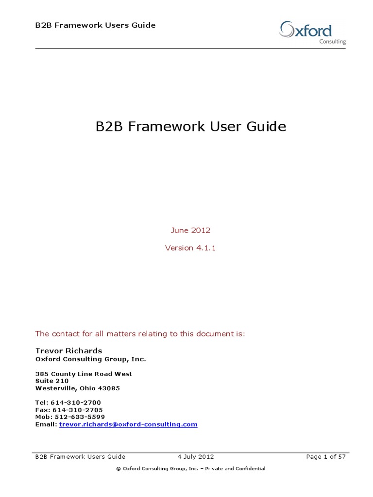 B2B Framework Users Guide v4.1.1 | PDF | Databases | Electronic Data ...