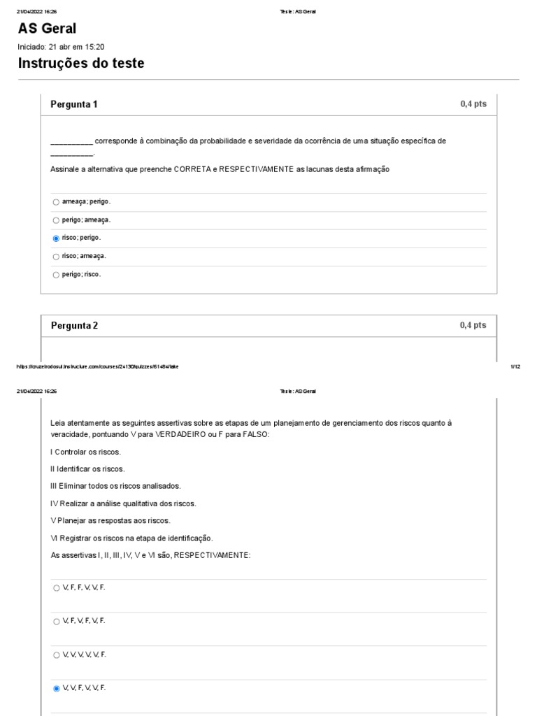 Gerenciamento de Riscos no Trabalho | PDF