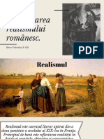 Inaugurarea realismului românesc.