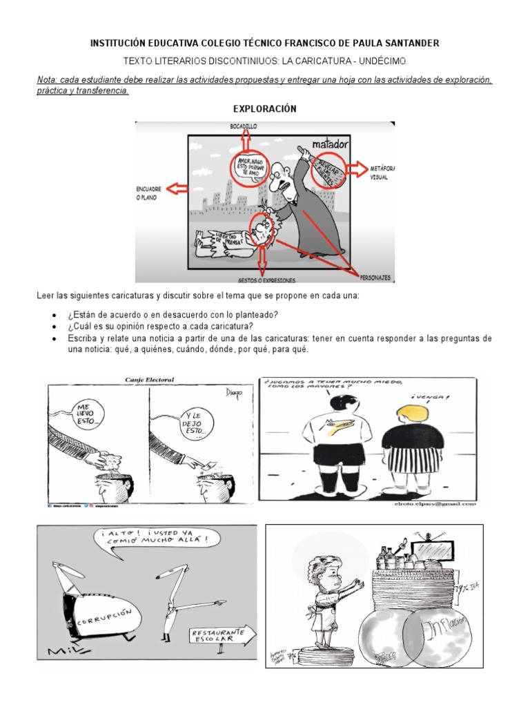 Caricatura Periodìstica 11º PDF Caricatura Periodismo