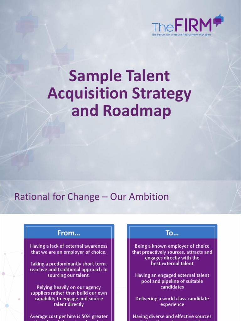 Sample Talent Acquisition Strategy and Road Map PDF Recruitment