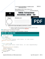 TAREA Estructura While - For