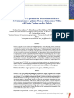 Evaluación de La Germinación de Accesiones Del Banco de Germoplasma de Quinua (Chenopodium Quinoa Willd.) Del Estado Plurinacional de Bolivia