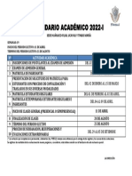 Calendarización 2022-I