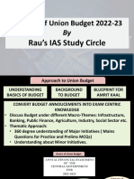 Analysis of Union Budget 2022-23: Rau's IAS Study Circle