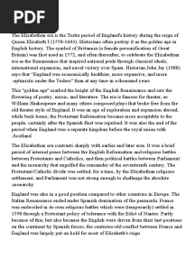 Elizabethan Age