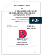 A Study On Promotion Strategies of Mobile Phone With Special Reference To Oppo